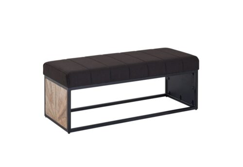 Wohnling Sitzbank »WL6.487«, Stoff Schwarz 105x40x40 cm Flur Polsterbank mit Metallgestell Design Bettbank Schlafzimmer Flurbank Garderobenbank