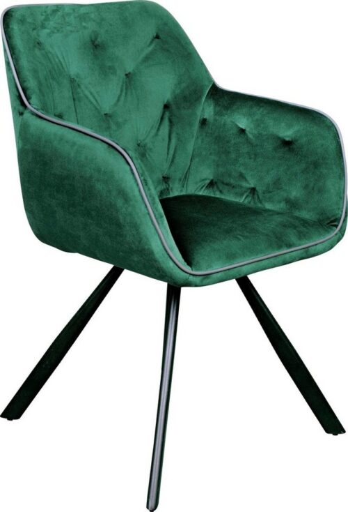 Kayoom Polsterstuhl »Stuhl Eann 125«, samtweicher Stoffbezug