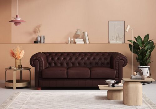 Max Winzer® Chesterfield-Sofa »Kent«, 3-Sitzer mit edler Knopfheftung, Breite 205 cm