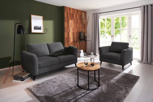 Home affaire Sessel »Gröde«, weicher Sitzkomfort, aus schwarzen Holzfüßen