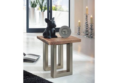 Massivmoebel24 Nachttisch »FREEFORM« (40x40x42 Akazie montiert)