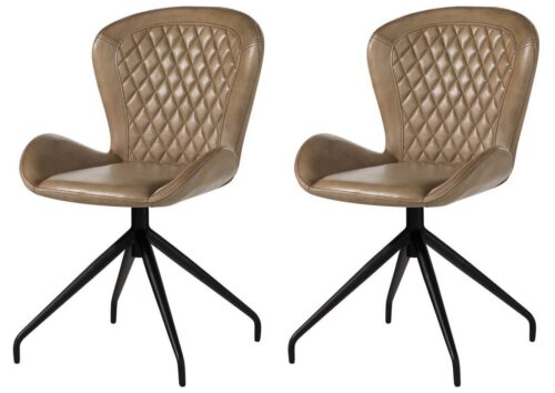 Massivmoebel24 Polsterstuhl »IRON LABEL«, Echtes Büffel-Leder, Eisengestell