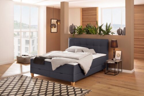 Home affaire Boxspringbett »Lonrai«, in Härtegrad H2 & H3 und XXL - Überlänge 220cm wählbar, inkl. Topper und Bettkasten
