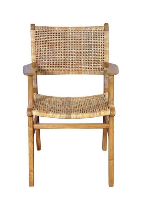 SIT 4-Fußstuhl »Armlehnstuhl Teak, Rattan«, Teak, Rattan