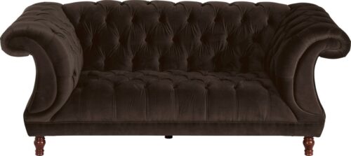 Max Winzer® Chesterfield-Sofa »Isabelle«, mit edler Knopfheftung & gedrechselten Füßen in Buche Nussbaum, Breite 200 cm