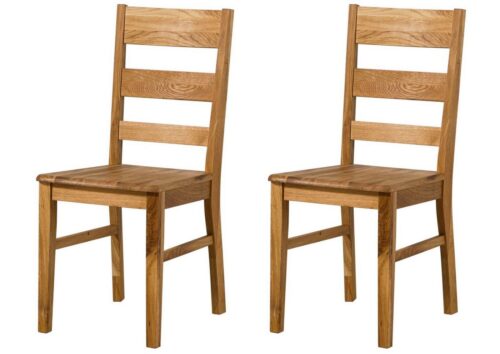 Massivmoebel24 Holzstuhl »BERLIN« (40x47x94 Wildieche montiert)