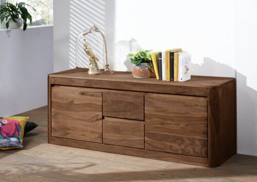 Massivmoebel24 Lowboard »TORONTO« (147x40x58 Sheesham / Akazie montiert)