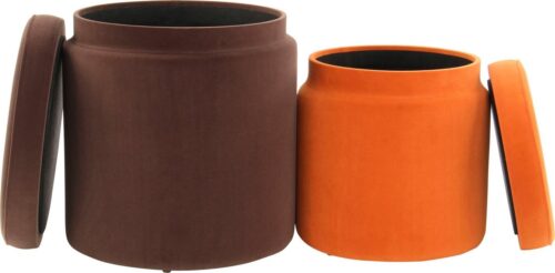 Kayoom Stauraumhocker »Hocker Zora 225« (2 St), Stauraum im Inneren dank abnehmbarer Sitzfläche