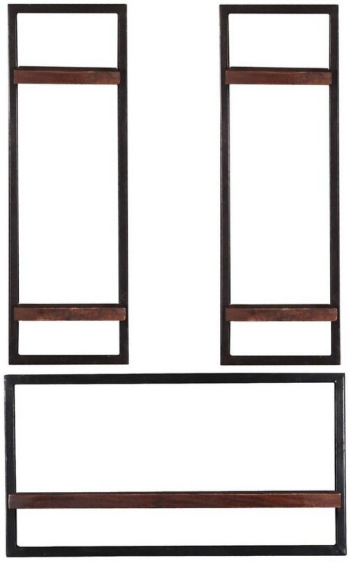 SIT Regal »Wandregal-Set, 3-teilig Recyceltes Altholz, Metall«, Recyceltes Altholz, Metall