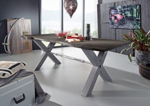 Massivmoebel24 Esstisch »IRON LABEL« (200x100x76 Akazie)