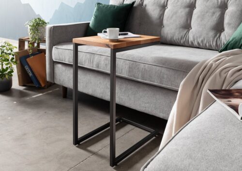 Massivmoebel24 Beistelltisch »LOUNGE COLLECTION« (30x40x60 Wildeiche montiert)