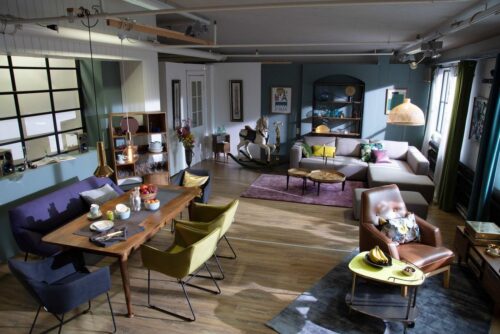 SIT 4-Fußstuhl »Tom Tailor Armlehnstuhl, 2er-Set Gestell Stahl,«, Gestell Stahl, Bezug Stoff Tom Tailor