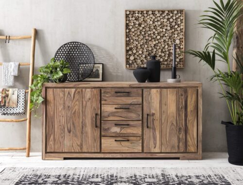 SIT Sideboard »Sanam«, aus Sheesham Holz mit schöner Struktur, Breite 176 cm