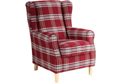Max Winzer® Sessel »Lorris«, Ohrenbackensessel kariert