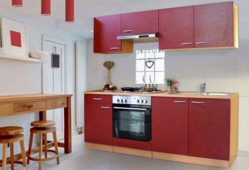 RESPEKTA Küchenzeile »Basic«, mit Edelstahl-Kochmulde, Breite 210 cm