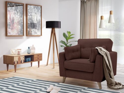 Home affaire Sessel »Copenhagen«, feiner Keder, Kopfheftung im Rücken und Armlehnkissen