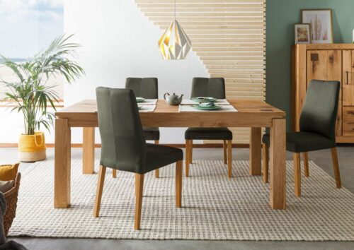 Massivmoebel24 Esstisch »GLASGOW« (180x100x100 Zerreiche)