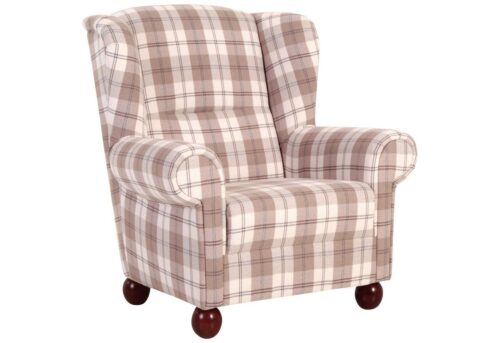 Max Winzer® Sessel »Monarch«, Ohrenbackensessel kariert