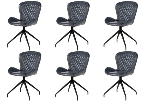 Massivmoebel24 Polsterstuhl »IRON LABEL«, Echtes Büffel-Leder, Eisengestell