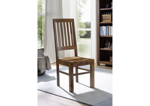 Massivmoebel24 Holzstuhl »DUKE« (Stuhl, Esszimmerstuhl aus Massivholz, Küchenstuhl für Küche und Esszimmer), stilvolles modernes Design, robust, markante und edle Holzmaserung, geradlinige Verarbeitung