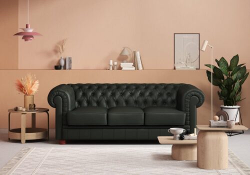 Max Winzer® Chesterfield-Sofa »Kent«, 3-Sitzer mit edler Knopfheftung, Breite 205 cm