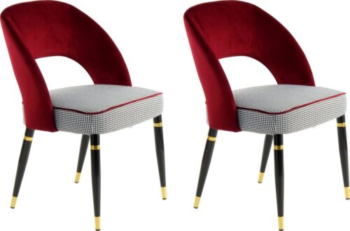 Kayoom Polsterstuhl »Stuhl Courtney 525« (2 St), attraktive Aussparung in der Rückenlehne