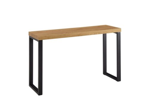 Wohnling Konsolentisch »WL6.570«, Eiche-Dekor / Schwarz 120x39x75,5 cm Design Anrichte Flur Ablagetisch Schmal Flurtisch mit Metallbeine Dielentisch Lang Hoch