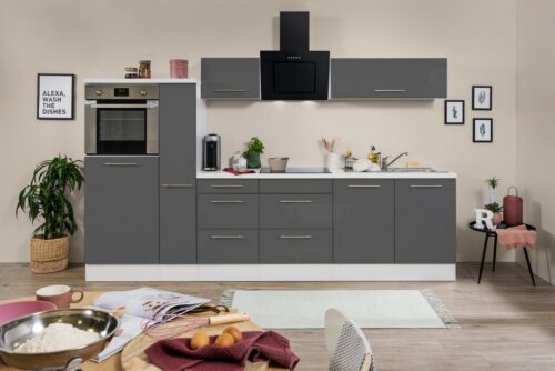 RESPEKTA Küchenzeile »RP300«, mit E-Geräten, Breite 300 cm