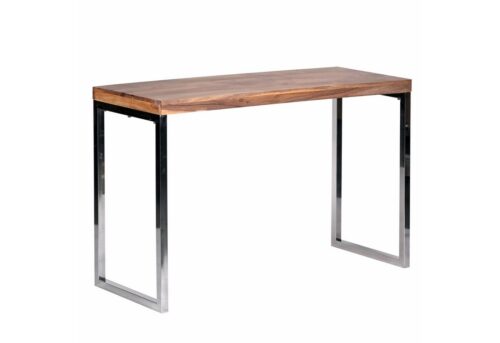 Wohnling Konsolentisch »WL1.457«, GUNA Massivholz Akazie Konsole mit Metallbeinen Schreibtisch 120 x 45 cm Landhaus-Stil Sideboard