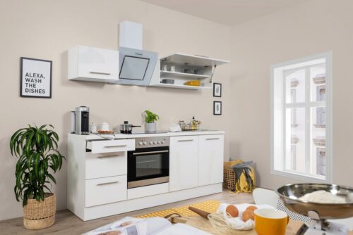 RESPEKTA Küchenzeile »RP210«, mit E-Geräten, Breite 210 cm