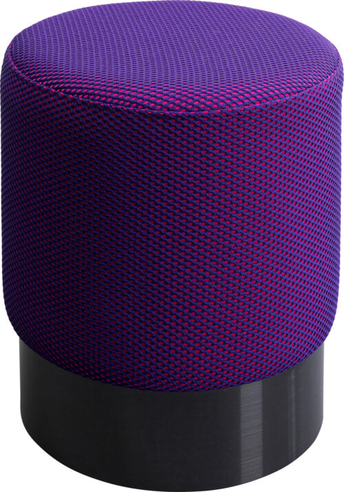 Hocker Jody Lila Mesh Schwarz Ø35cm
