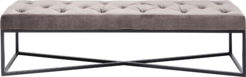 Bank Crossover Grau Schwarz 150x40cm