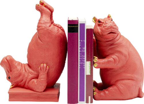 Buchstütze Hippo Pink (2/Set)