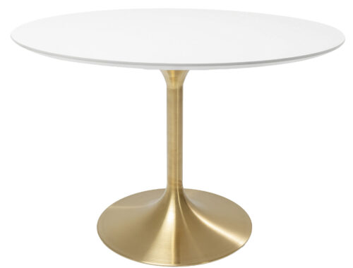 Tisch Invitation Set Weiß Brass Ø120cm