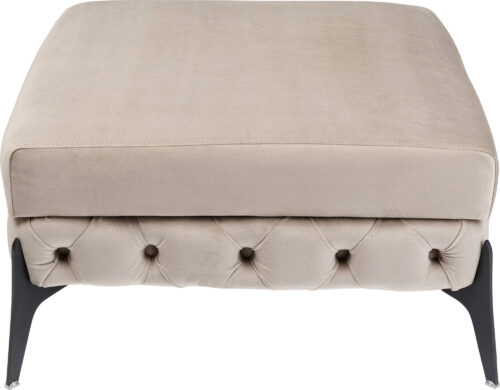 Hocker Bellissima Velvet Taupe 80cm