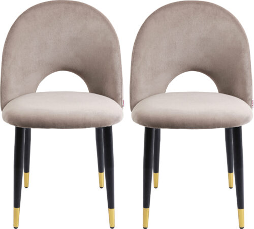 Stuhl Iris Velvet Taupe (2/Set)