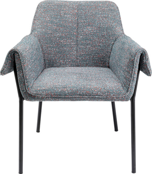 Armlehnstuhl Bess Grau Flitter