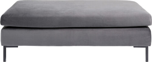 Hocker Gianni Velvet Grau Schwarz