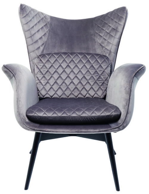 Sessel Tudor Velvet Silbergrau