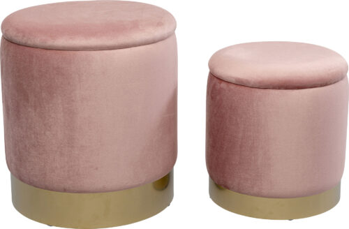 Hocker Cherry Storage Rose Brass (2/Set)