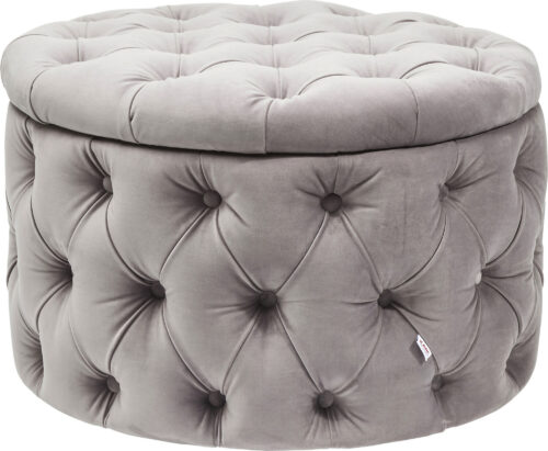 Sitztruhe Desire Rund Silbergrau