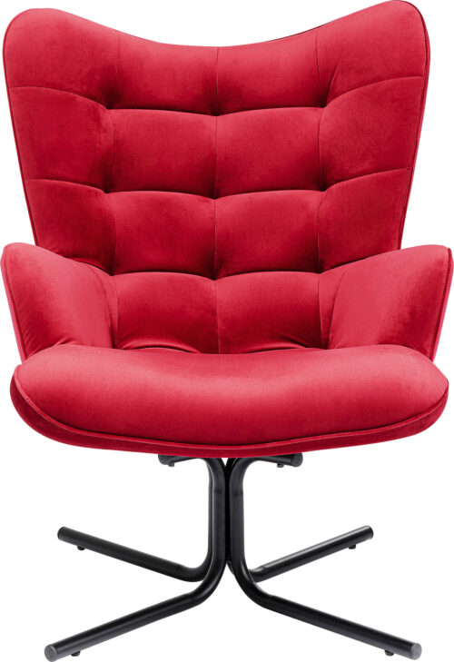 Drehsessel Oscar Velvet Rot