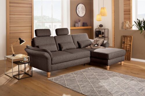 Home affaire Ecksofa Palace L-Form, incl. Sitztiefenverstellung, wahlweise mit Bettfunktion und Stauraum