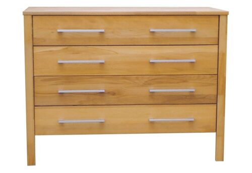 Home affaire Schubkastenkommode Modesty, aus massiver Kernbuche, mit 4 Schubladen und Metallgriffen