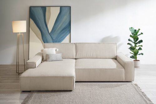 Home affaire Ecksofa NEU: SHERWOOD XXL 284, Big-Sofa L-Form, tiefe Sitzfläche 95 cm, Cord, Recamiere rechts/links, als Schlafsofa stellbar, Cord u. Leinenoptik