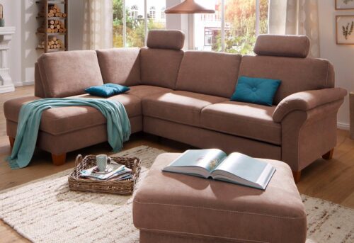 Home affaire Ecksofa Borkum L-Form, B: 249 cm - OTTO. Verlässliche Qualität., optional Bettfunktion, Federkern