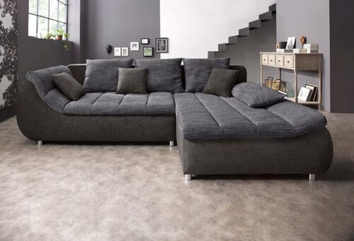 Home affaire Ecksofa Imola, bequem, aktuelle Steppung im Sitz, L-Form, Breite 270cm, wahlweise mit Bettfunktion