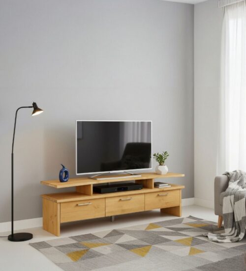 Home affaire TV-Board Ixo, Breite 148 cm, mit 3 Schubladen, aus masiver Kiefer, FSC®