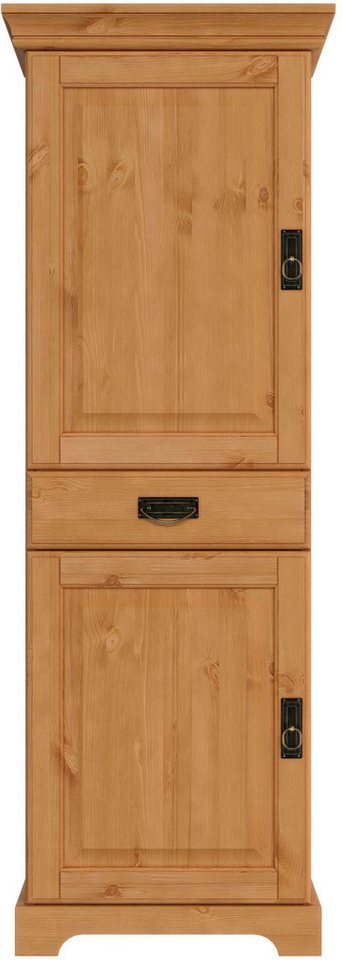 Home affaire Vorratsschrank Rügen Breite 47 cm, Kiefer massiv, 2 Türen, 1 Schubkasten