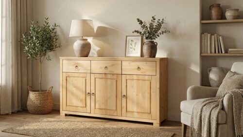 Home affaire Sideboard Gotland, Kommode, Breite 147 cm, aus massiver Kiefer, FSC®